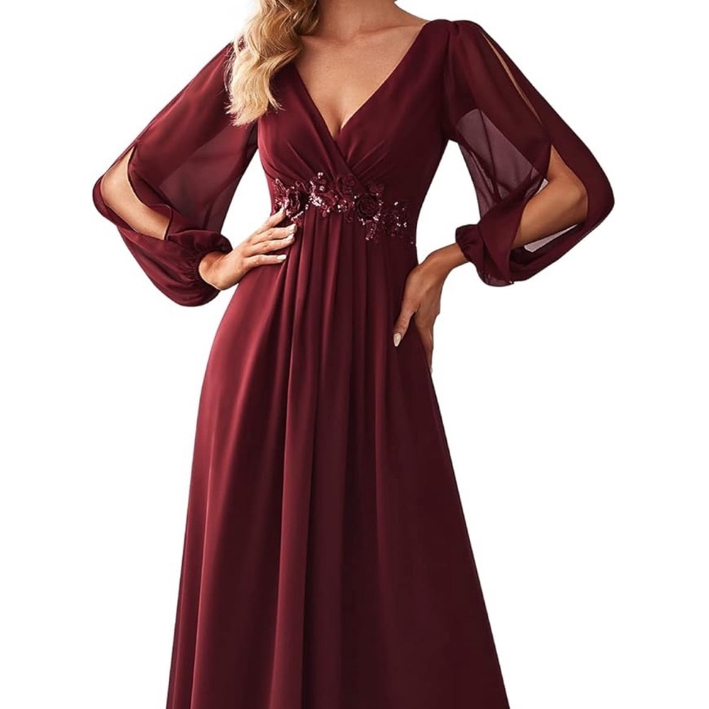 Burgundy formal dress